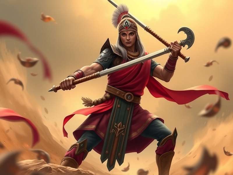 Indian Warrior Champion Game Hero Character